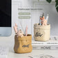 Creative Animal-Themed "Paper Bag" Pen Holder (Cat) — Resin Desktop Organizer | Cute Cartoon Pencil Cup, Planter, & Storage Container | Home & Office Desktop Decor