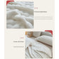 Mushroom-Themed Plush Slippers & Bubble Fleece Throw Blanket Set — A Cozy, Warm Winter Home Gift Bundle, Including Soft & Warm Indoor Slippers (Size AU 10-11) and a 100x150cm Flannel Throw Blanket