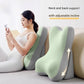 Gray Memory Foam Reading Pillow & Back Support Cushion with Adjustable Wedge, Ergonomic Neck and Lumbar Support for Bed, Sofa, Reading, Gaming and Relaxation