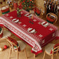 Christmas Waterproof Tablecloth (Snowflake pattern)140 x 180cm Festive Holiday Dining Table Cover Oil-Resistant Wipe Clean Christmas Home Decoration