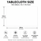 Christmas Waterproof Tablecloth (Reindeer Design) 140 x 200cm — Red festive dining tablecloth; oil-resistant and reusable; home décor that creates a holiday atmosphere.