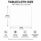 Christmas Waterproof Tablecloth (Snowflake pattern)140 x 140cm Festive Holiday Dining Table Cover Oil-Resistant Wipe Clean Christmas Home Decoration