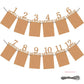 Baby Monthly Photo Banner Milestone Garland, 1-12 Months First Birthday Photo Display Banner, Baby Growth Photo Hanging Decoration
