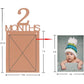 Baby Monthly Photo Banner Milestone Garland, 1-12 Months First Birthday Photo Display Banner, Baby Growth Photo Hanging Decoration