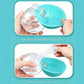 Blue Portable Pet Water Bottle with Foldable Drinking Bowl, 285ml Travel Dog Water Dispenser for Walking Hiking and Outdoor Adventures