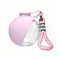 Pink Portable Pet Water Bottle with Foldable Drinking Bowl, 285ml Travel Dog Water Dispenser for Walking Hiking and Outdoor Adventures