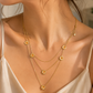 Gold Daisy Layered Necklace for Women Multi Strand Floral Pendant Collarbone Chain Jewellery Elegant Summer Statement Necklace Gift Ready Fashion Accessory