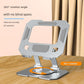 Study Focus Timer (red) and Foldable Metal Tablet Stand (Silver) Set, Mechanical Countdown Timer with Adjustable Aluminium Alloy Device Holder