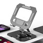 Study Focus Timer (Red) and Foldable Metal Tablet Stand (Black) Set, Mechanical Countdown Timer with Adjustable Aluminium Alloy Device Holder