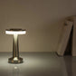 Silver Rechargeable UFO Table Lamp Touch Control LED Bedside Night Light, Cordless Mushroom Desk Lamp for Bedroom Living Room Restaurant Bar Camping