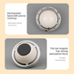 Black Retro Planet Mechanical Kitchen Timer Magnetic Countdown Clock Battery-Free Metal Core Loud Alarm for Cooking Study