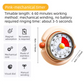 Pink Visual Mechanical Kitchen Timer with Magnetic Backing - Battery-Free Countdown Alarm for Cooking, Study & Time Management
