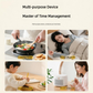 White Visual Mechanical Kitchen Timer with Magnetic Backing - Battery-Free Countdown Alarm for Cooking, Study & Time Management