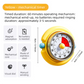 Yellow Visual Mechanical Kitchen Timer with Magnetic Backing - Battery-Free Countdown Alarm for Cooking, Study & Time Management
