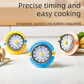 Yellow Visual Mechanical Kitchen Timer with Magnetic Backing - Battery-Free Countdown Alarm for Cooking, Study & Time Management