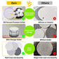 Gray tones 8 Piece Handmade Braided Cotton Coasters Set with Holder 4.3 Inch Round Absorbent Drink Coasters Heat Resistant Table Protection Cup Mats for Home Kitchen
