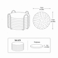 Gray tones 8 Piece Handmade Braided Cotton Coasters Set with Holder 4.3 Inch Round Absorbent Drink Coasters Heat Resistant Table Protection Cup Mats for Home Kitchen