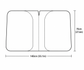 Car windshield sun visor, 55.1 x 27.6 inches, foldable windshield sun visor, UV protection, heat insulation, titanium silver sun visor cover.