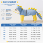 Blue Dog Raincoat Dinosaur Hooded Waterproof Jacket 7XL Size with Leash Hole Removable Tail Cover Full Body Coverage Pet Rain Coat for Outdoor Walking Large Dogs