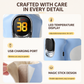 Yellow Automatic Stirring Coffee Mug 400ml USB Rechargeable Magnetic Mixing Tumbler with Smart Temperature Display Splash Resistant Lid Portable Coffee Cup for Home Office Travel Gym