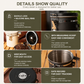 Silver 304 Stainless Steel Airtight Coffee Canister 1500ml Vacuum Seal Storage Jar with Date Tracker & Measuring Scoop for Coffee Beans Tea Storage
