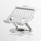 360 Degree Rotatable Laptop Stand Adjustable Aluminium Ergonomic Notebook Holder Small Size 23.5x23.5cm Height Angle Adjustable Desktop Cooling Riser for Office Home Study Workspace