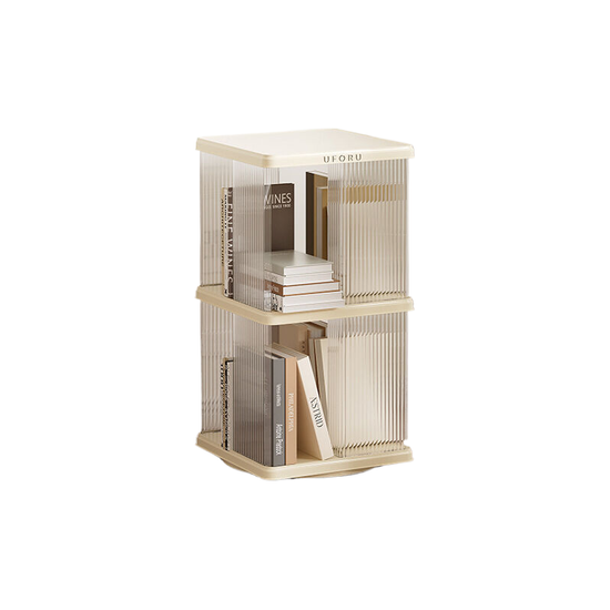 Rotating Storage Bookshelf Square 2 layers