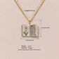 Vintage-style book necklace with April birthday flowers, a luxurious gold-plated bronze exquisite floral pendant gift