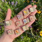 Vintage-style book necklace with April birthday flowers, a luxurious gold-plated bronze exquisite floral pendant gift