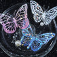Color Butterfly Holographic Cake Stickers PET Seashell Gloss Butterfly Cake Decorations DIY Dessert Toppers Party Supplies 20pcs x 2 Packs
