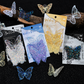 Color Butterfly Holographic Cake Stickers PET Seashell Gloss Butterfly Cake Decorations DIY Dessert Toppers Party Supplies 20pcs x 2 Packs