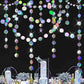 Iridescent Circle Garland 2 Pack 3m Each Holographic Hanging Party Decoration Circular Bunting Streamer Birthday Wedding Event Decor Lightweight Easy Setup