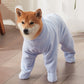 Pet Wearable Bathrobe Towel (Size S) - Quick-drying, absorbent full-body cover with hood and zipper, suitable for dog and cat grooming