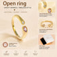 Adjustable Birthstone(October) Open Ring Set 18K Gold Plated Stainless Steel Minimalist Dainty Stackable Gemstone Rings Personalized Jewelry Gift Box Included Everyday Wear Gift