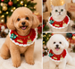 Christmas Pet Collar（Tree bell） Knitted Festive Dog Cat Collar Red Green Adjustable Soft Lightweight Holiday Pet Accessories for Small Dogs and Cats  Party Wear