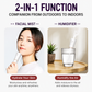 White 2 in 1 Portable Facial Mist Humidifier Nano Mist Sprayer Hydration Device USB Rechargeable Skin Moisturising Sprayer for Home Office Travel Beauty Skincare