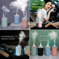 Heart Touch Sensor LED Keychain Light + Pink Mini Can Humidifier Aromatherapy Diffuser Set Portable USB Mist Night Light Keyring Decoration Gift