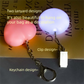Heart Touch Sensor LED Keychain Light + Pink Mini Can Humidifier Aromatherapy Diffuser Set Portable USB Mist Night Light Keyring Decoration Gift