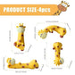 Mini Resin Desk Giraffe Decor, 4 Pcs, Cute Giraffe Figurines Set | Funny Decorations Accessories for Office Desk, Car Dashboard, Monitor. Double-sided Tape. Relieve Work Stress, Fun Gift Idea