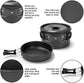 11PCS Green Camping Cookware Set – Lightweight Aluminium Camping Pots, Frying Pan, Kettle & Stainless Steel Cutlery, Portable Non-Stick Outdoor Cooking Set for 2-3 Person Camping, Hiking, Backpacking & Picnic