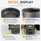 Green Camping Cookware Set for 2–3 People – Portable Outdoor Cooking Pot, Frying Pan & 1.1L Kettle Kit with Stainless Steel Plates, Cups & Cutlery, Lightweight Non-Stick Camping Cook Set for Hiking, Picnic, Backpacking & RV Travel
