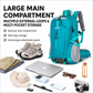 Yellow Hiking Backpack with 5 Carabiners Included – Lightweight Waterproof Outdoor Daypack for Men and Women, Breathable Cycling Hiking Trekking Camping Travel Backpack