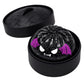 (Black Mini Bread) Halloween Slow-Rebound Soft Mini Bread Toy, 8.5cm, Stress-Relieving Squeeze Toy, Soft Food-Shaped Sensory Decompression Toy, with Storage Basket, Suitable for Teenagers and Adults, Party Gift