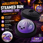 (Purple Ghost Buns) Halloween Slow-Rebound Soft Mini Bread Toy, 8.5cm, Stress-Relieving Squeeze Toy, Soft Food-Shaped Sensory Decompression Toy, with Storage Basket, Suitable for Teenagers and Adults, Party Gift