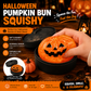 (Orange pumpkin buns) Halloween Slow-Rebound Soft Mini Bread Toy, 8.5cm, Stress-Relieving Squeeze Toy, Soft Food-Shaped Sensory Decompression Toy, with Storage Basket, Suitable for Teenagers and Adults, Party Gift
