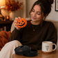 (Orange pumpkin buns) Halloween Slow-Rebound Soft Mini Bread Toy, 8.5cm, Stress-Relieving Squeeze Toy, Soft Food-Shaped Sensory Decompression Toy, with Storage Basket, Suitable for Teenagers and Adults, Party Gift