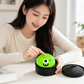(Green Monster Buns) Halloween Slow-Rebound Soft Mini Bread Toy, 8.5cm, Stress-Relieving Squeeze Toy, Soft Food-Shaped Sensory Decompression Toy, with Storage Basket, Suitable for Teenagers and Adults, Party Gift