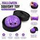 (Purple Crystal Buns) Halloween Slow-Rebound Soft Mini Bread Toy, 8.5cm, Stress-Relieving Squeeze Toy, Soft Food-Shaped Sensory Decompression Toy, with Storage Basket, Suitable for Teenagers and Adults, Party Gift