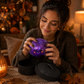 (Purple Crystal Buns) Halloween Slow-Rebound Soft Mini Bread Toy, 8.5cm, Stress-Relieving Squeeze Toy, Soft Food-Shaped Sensory Decompression Toy, with Storage Basket, Suitable for Teenagers and Adults, Party Gift