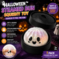 (White steamed buns) Halloween Slow-Rebound Soft Mini Bread Toy, 8.5cm, Stress-Relieving Squeeze Toy, Soft Food-Shaped Sensory Decompression Toy, with Storage Basket, Suitable for Teenagers and Adults, Party Gift